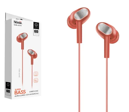 Pro Stima Sab A214 Headphones With�Micro�Red