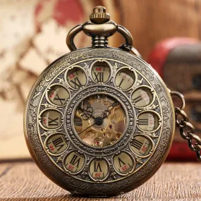 Pumpkin Ball Flip Pocket Watch