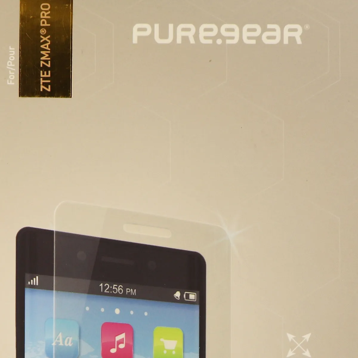 PureGear Extreme Impact Screen Protector with Alignment Tray for ZTE ZMAX Pro