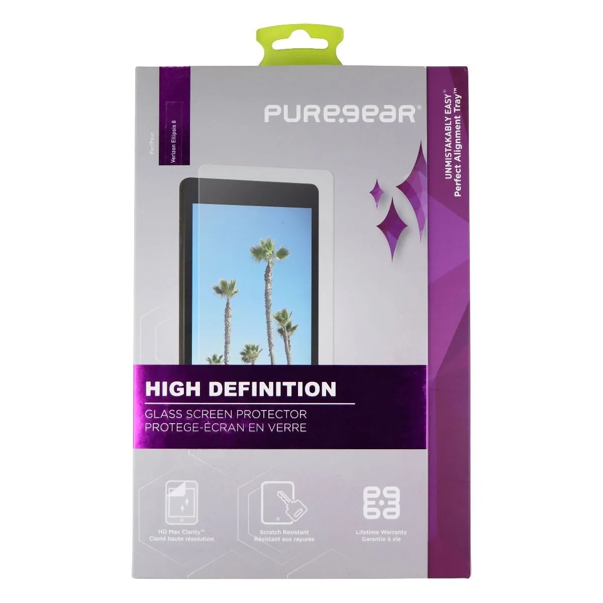 PureGear High Definition Glass Screen Protector for Verizon Ellipsis 8 Tablets