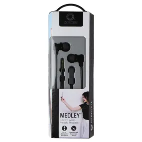 Quikcell Medley 3.5mm Wired Metallic Headset - Black