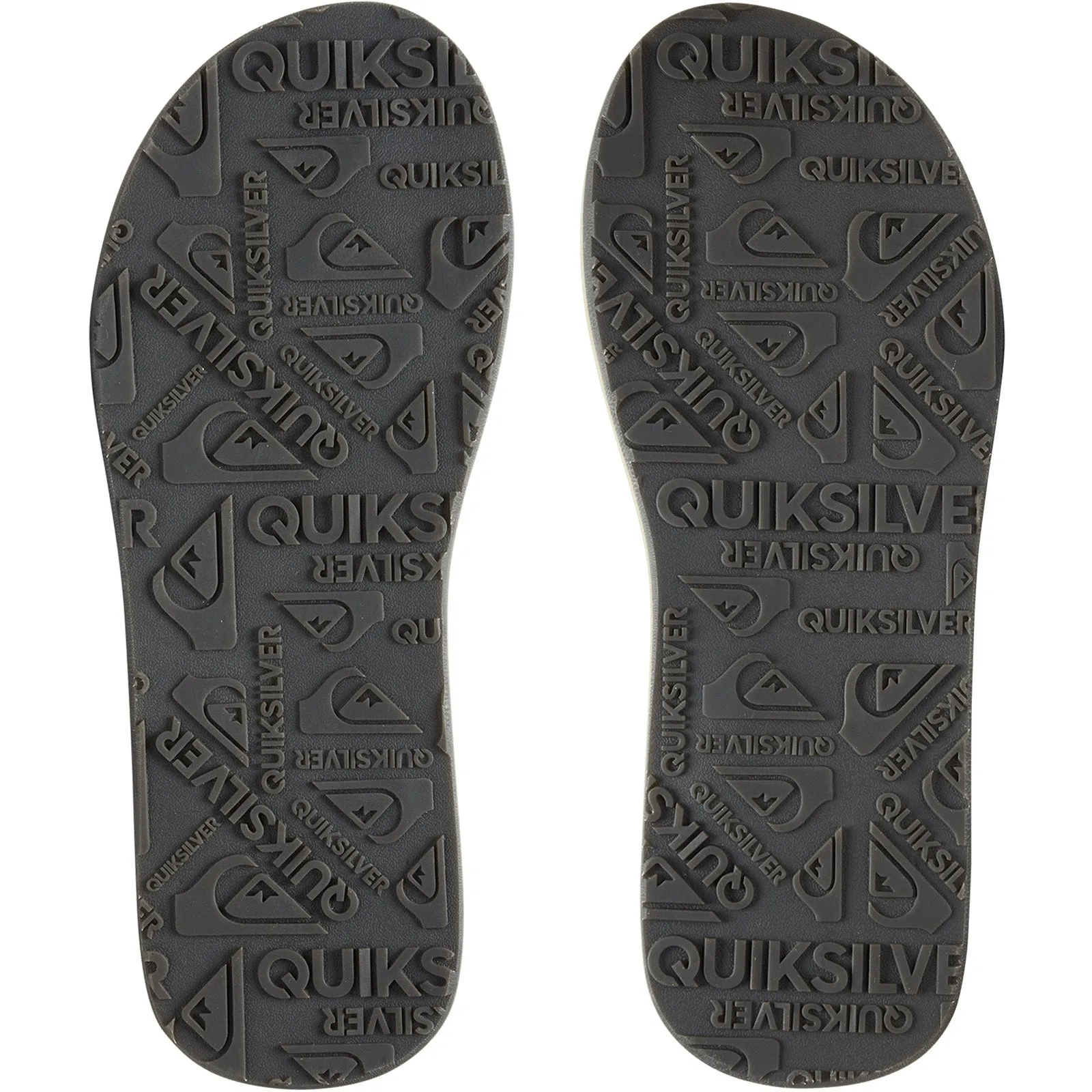 Quiksilver Mens Carver Faux Leather Flip Flops - Demitasse