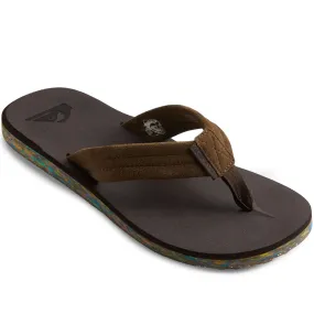 Quiksilver Mens Carver Suede Flip Flops