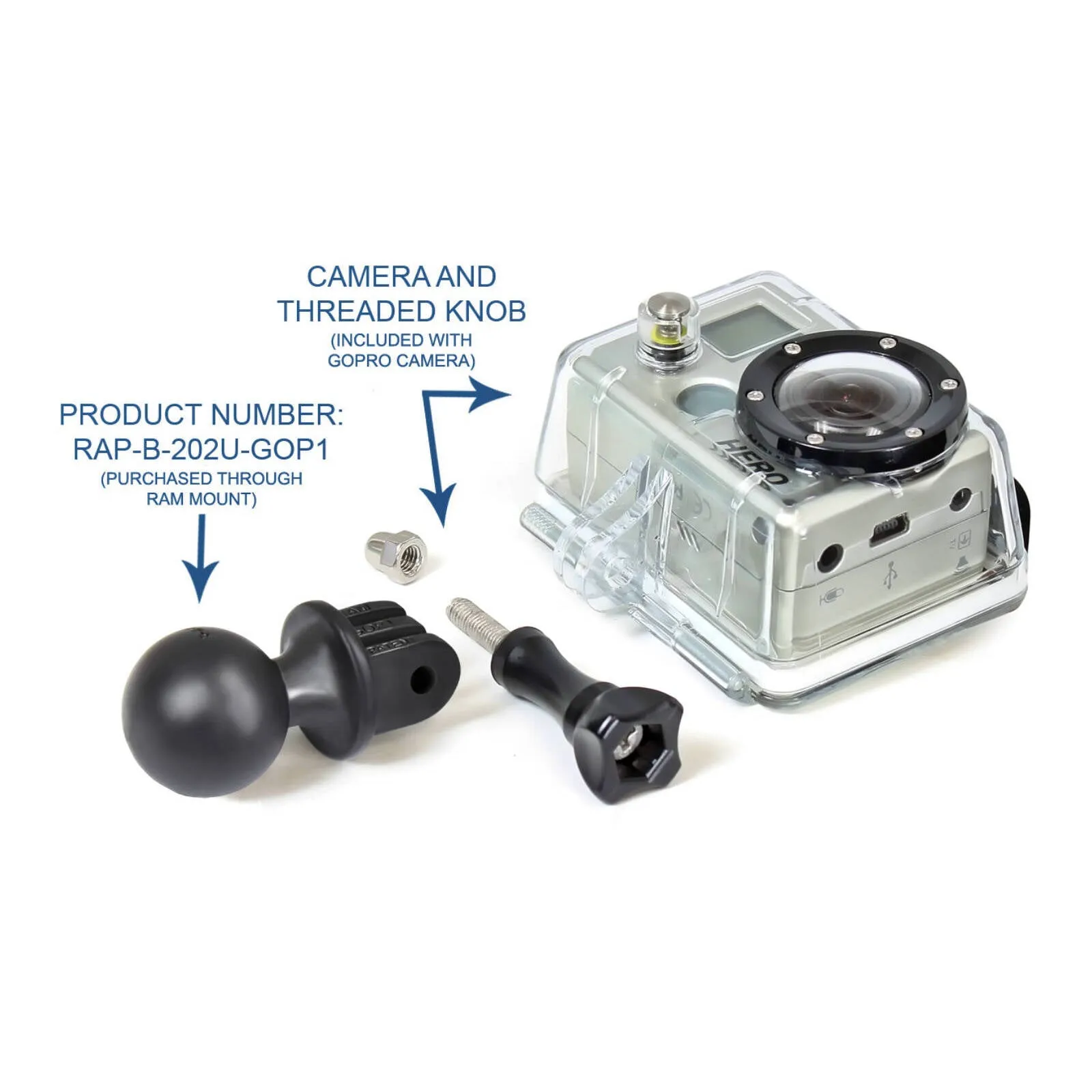 RAM ACTION CAMERA UNIVERSAL BALL ADAPTER