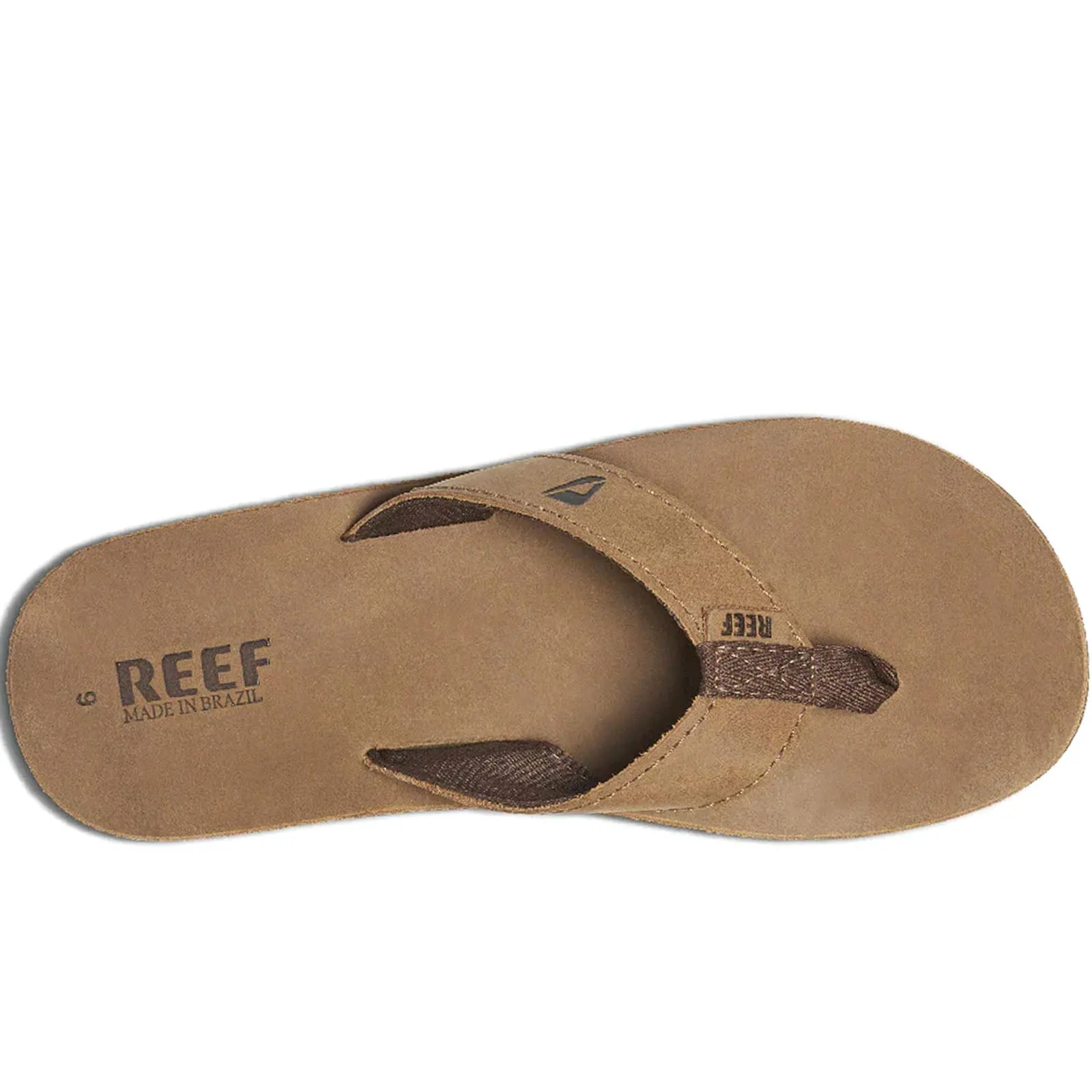 Reef Leather Smoothy Flip Flops - Bronze