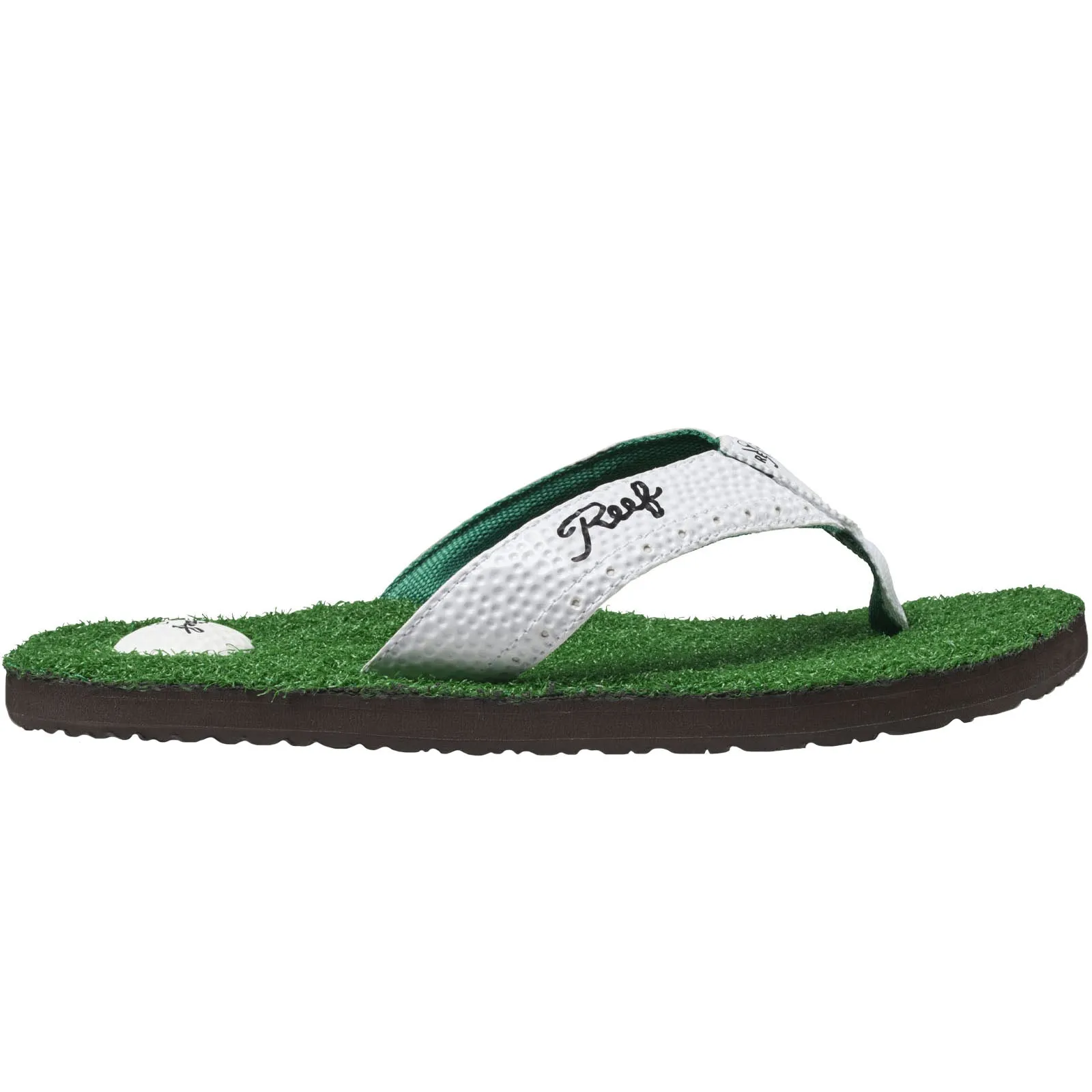 Reef Mens Mulligans II Golf Sandals Flip Flops - White