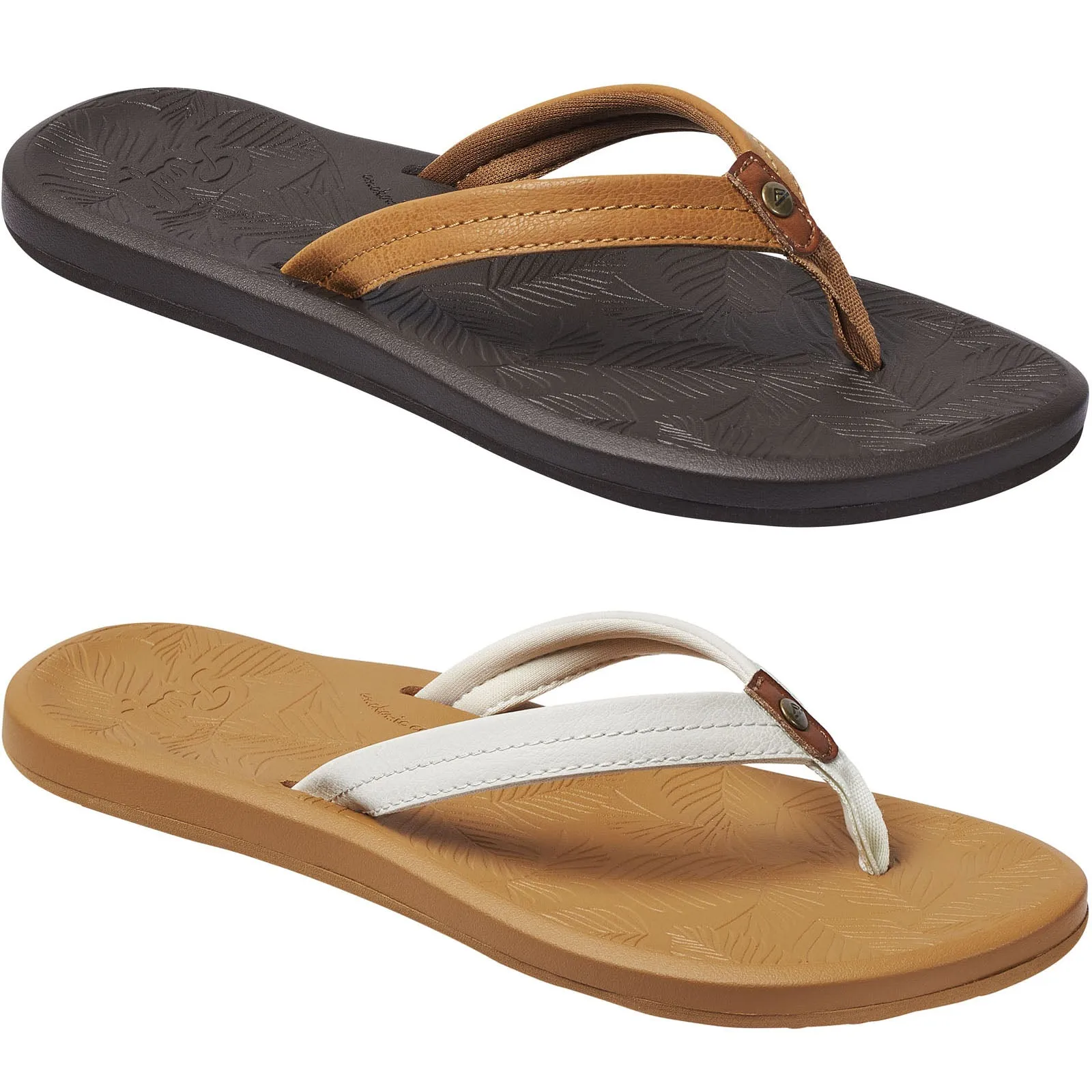 Reef Womens Tides Vegan Leather Flip Flops