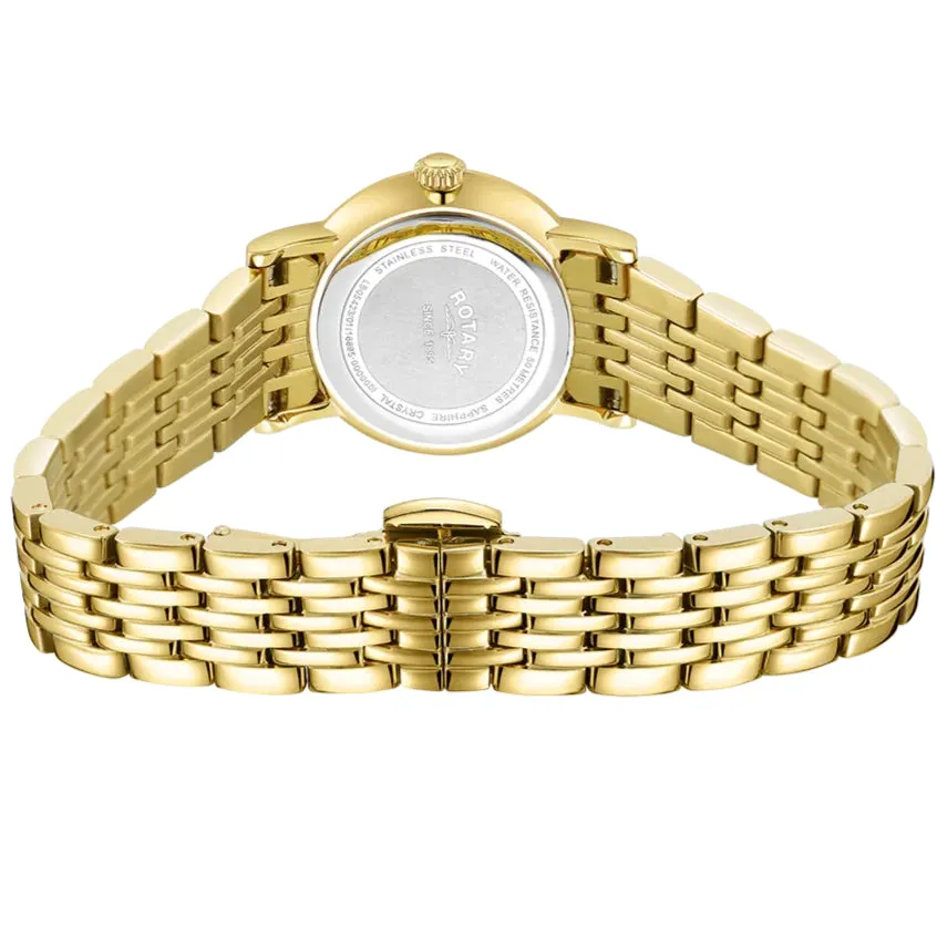 Rotary Windsor Ladies Gold Watch LB05423/01