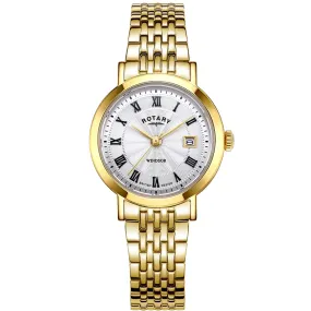 Rotary Windsor Ladies Gold Watch LB05423/01