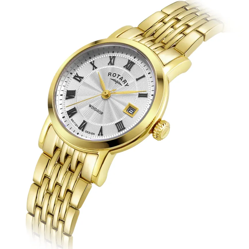 Rotary Windsor Ladies Gold Watch LB05423/01