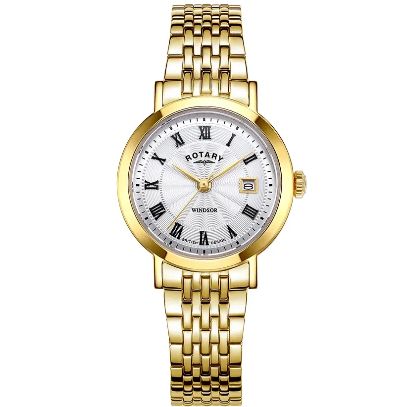 Rotary Windsor Ladies Gold Watch LB05423/01