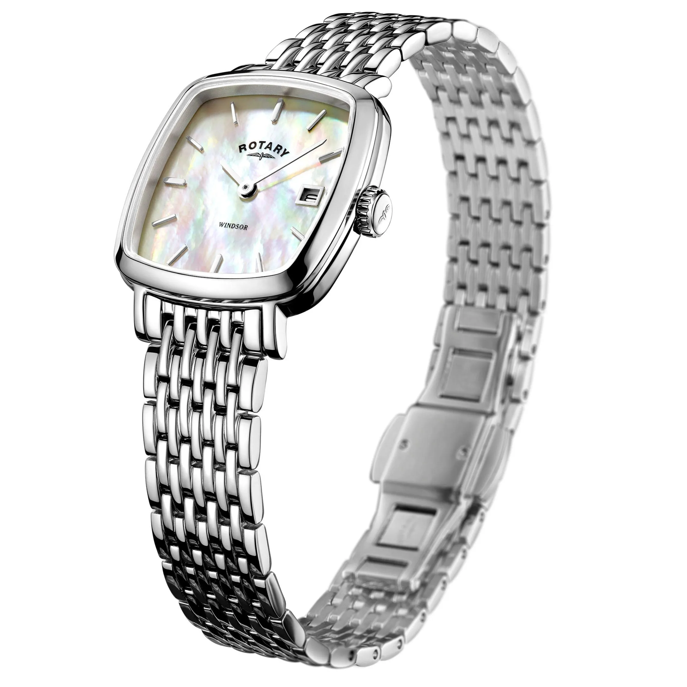 Rotary Windsor Ladies Silver Watch LB05305/07