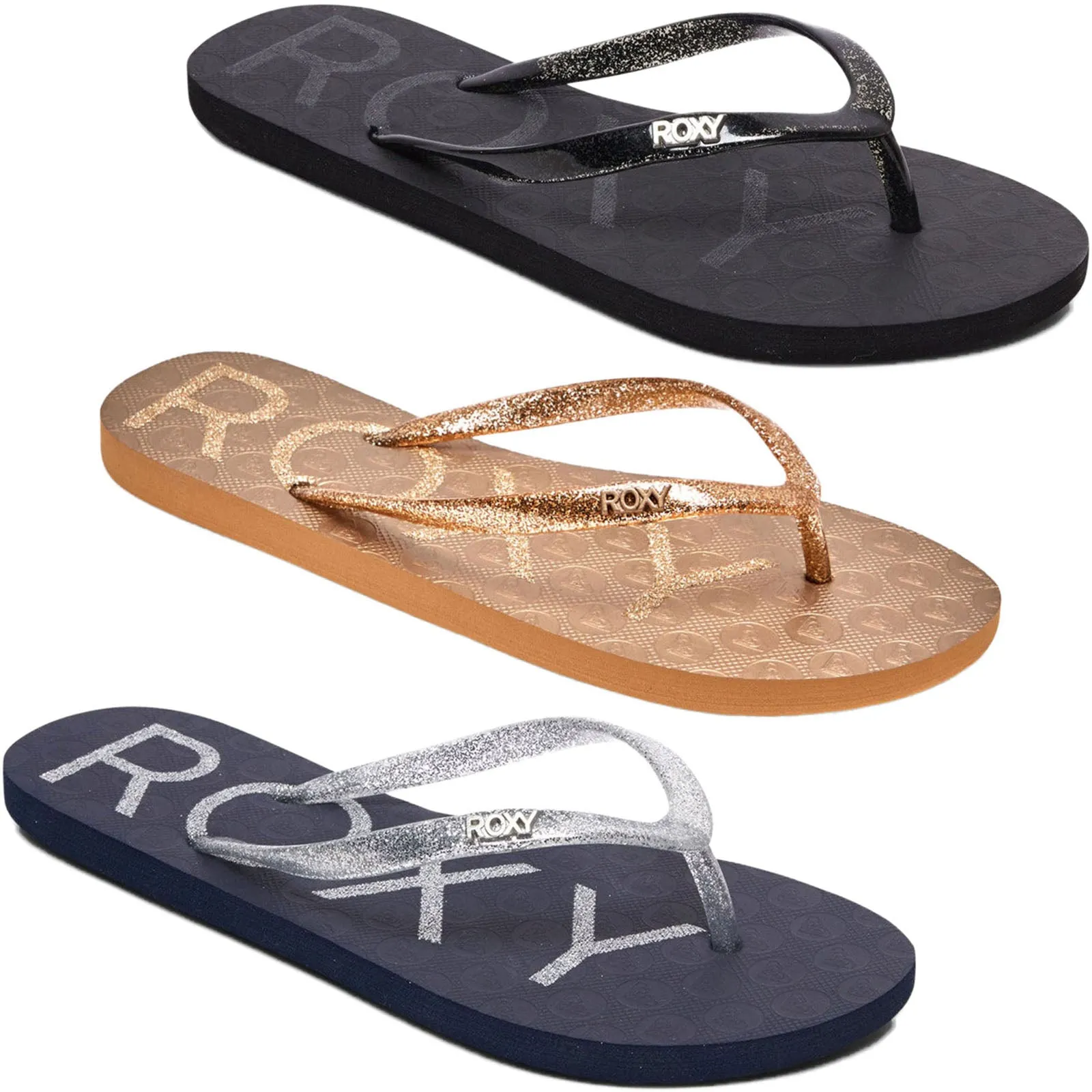 Roxy Womens Viva Sparkle Flip Flops