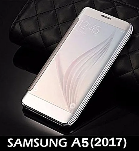 SAMSUNG GALAXY A5 2017 -  New Luxury Smart Semi Clear View Mirror Flip Cover For SAMSUNG GALAXY A5 2017