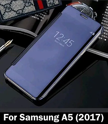 SAMSUNG GALAXY A5 2017 -  New Luxury Smart Semi Clear View Mirror Flip Cover For SAMSUNG GALAXY A5 2017