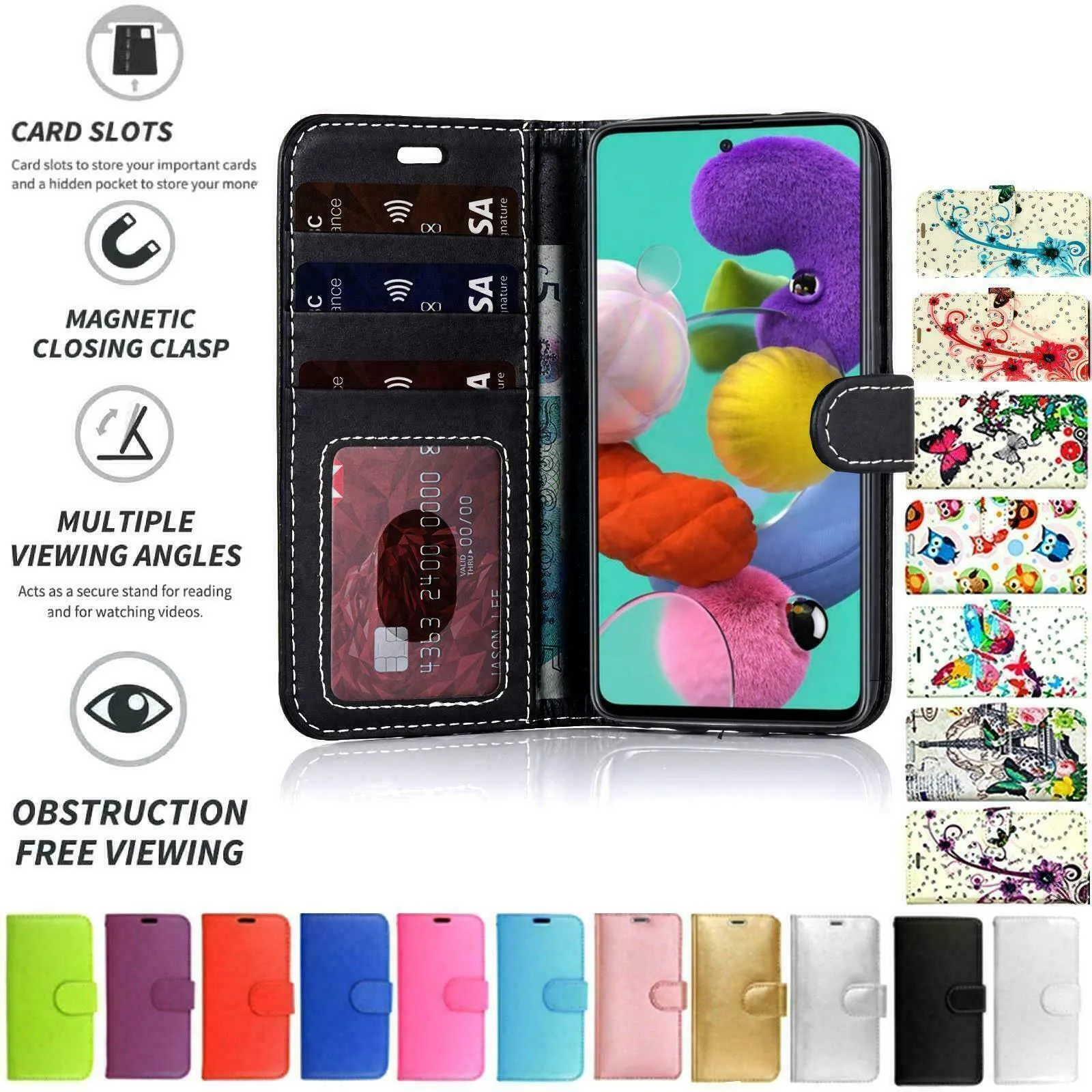 Samsung Galaxy S10 5G Flip Folio Book Wallet Case