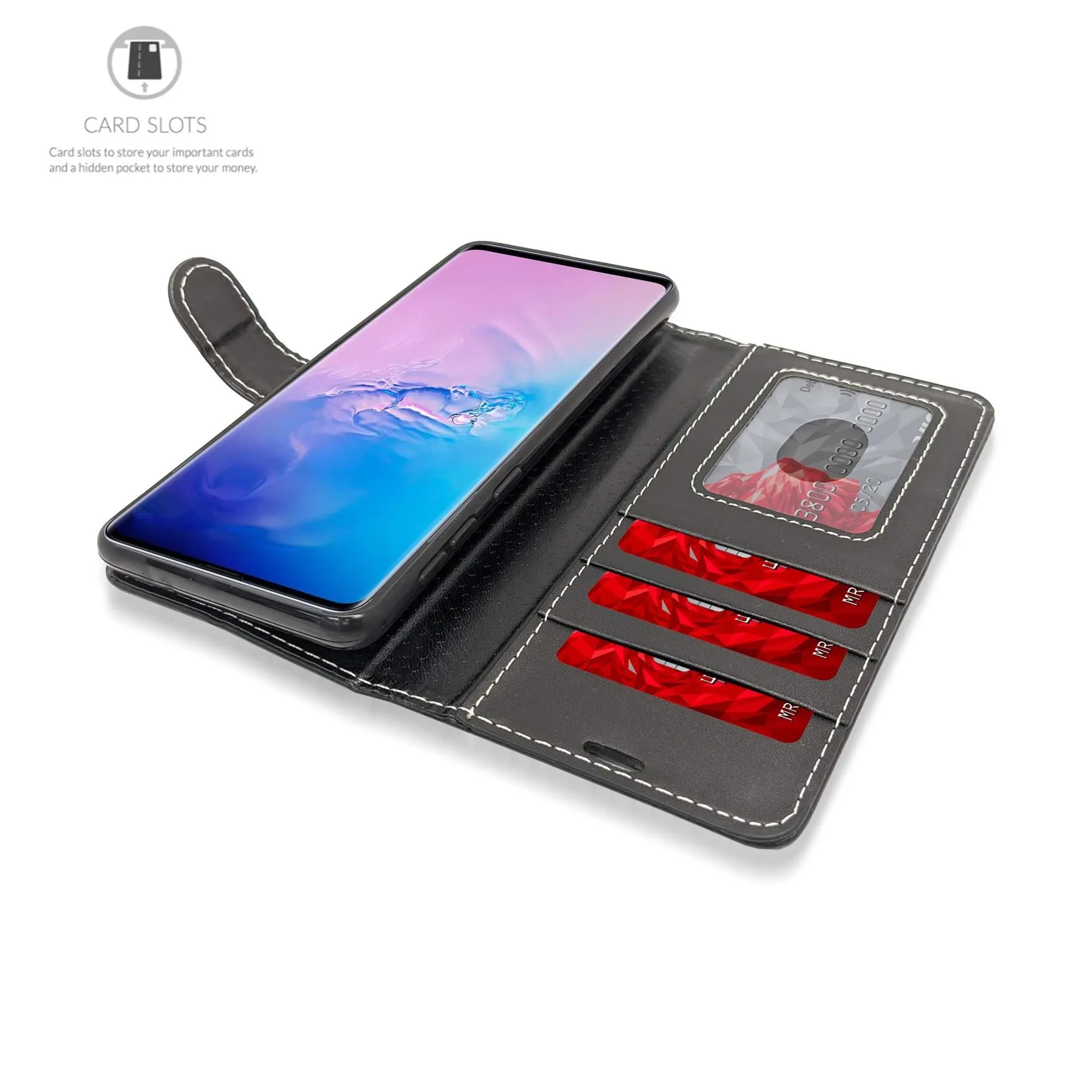 Samsung Galaxy S24 Case Cover Flip Folio Leather Wallet Credit Card Slot