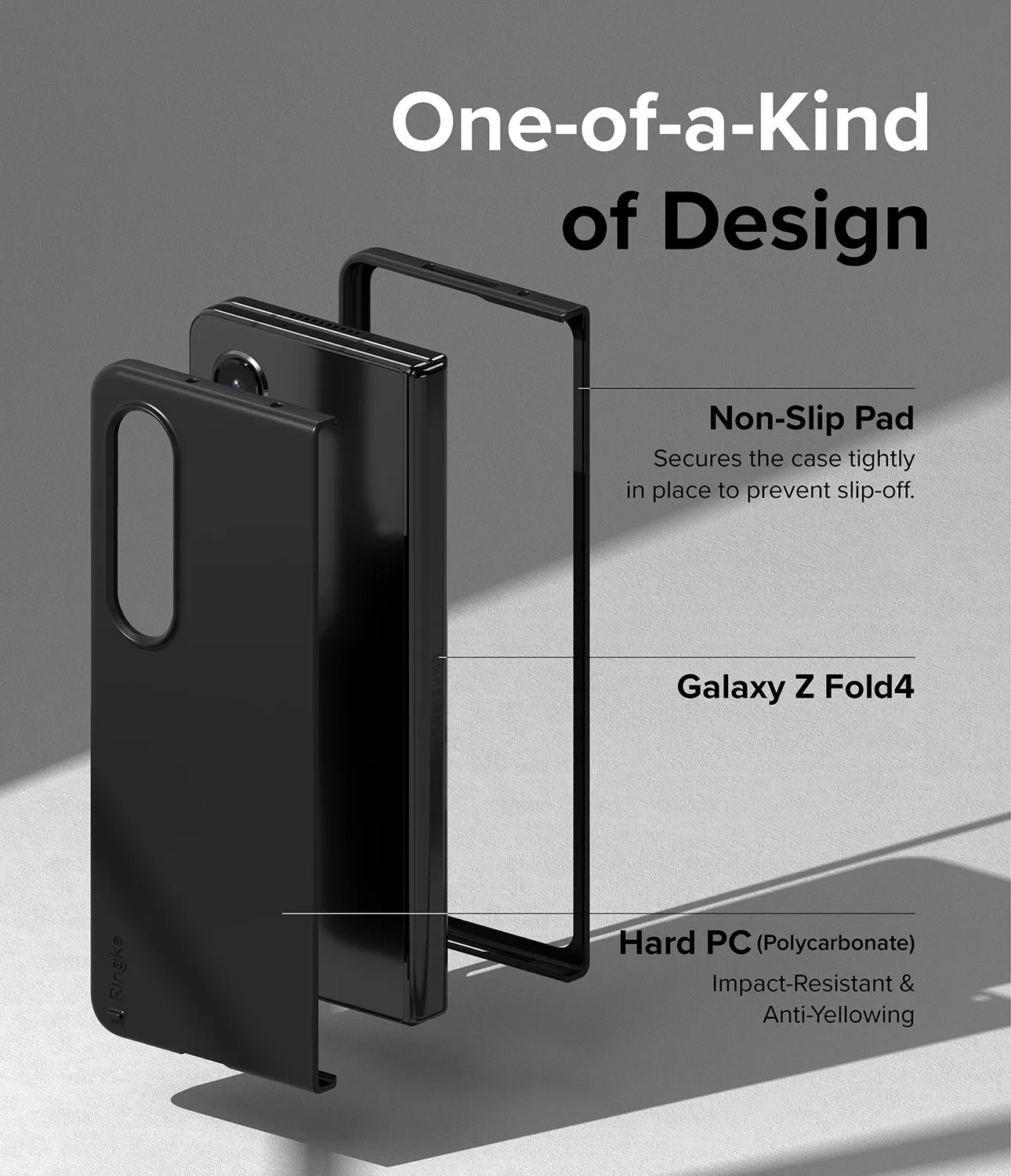 Samsung Galaxy Z Flip 4 Case Cover| Slim Series| Black