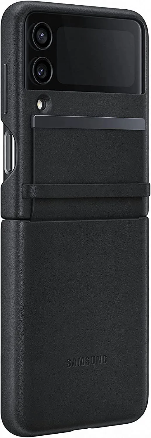 Samsung Galaxy Z Flip 4 Flap Leather Cover Black - EF-VF721LBEGWW