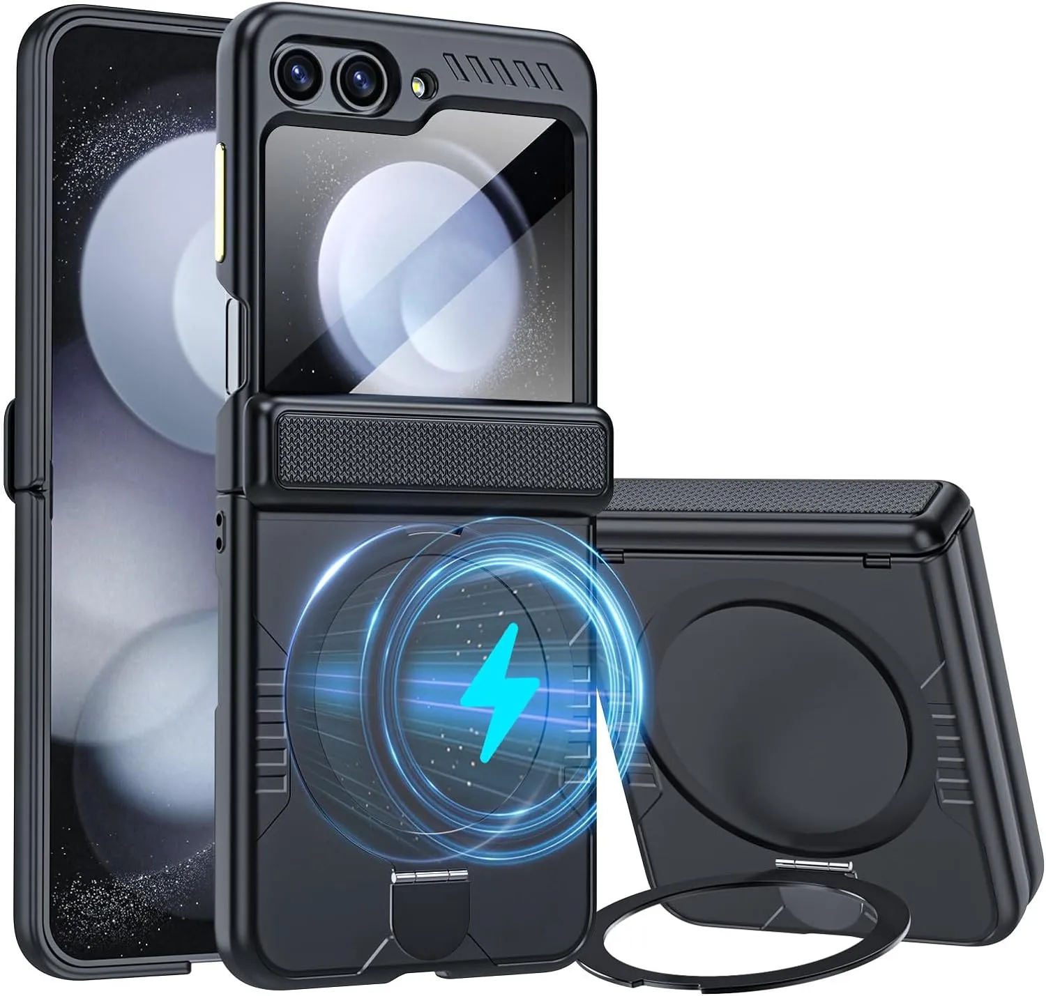 Samsung Galaxy Z Flip 5 Case Built-in Screen Protection HD Clearly All-Inclusive Silicone Shockproof Case