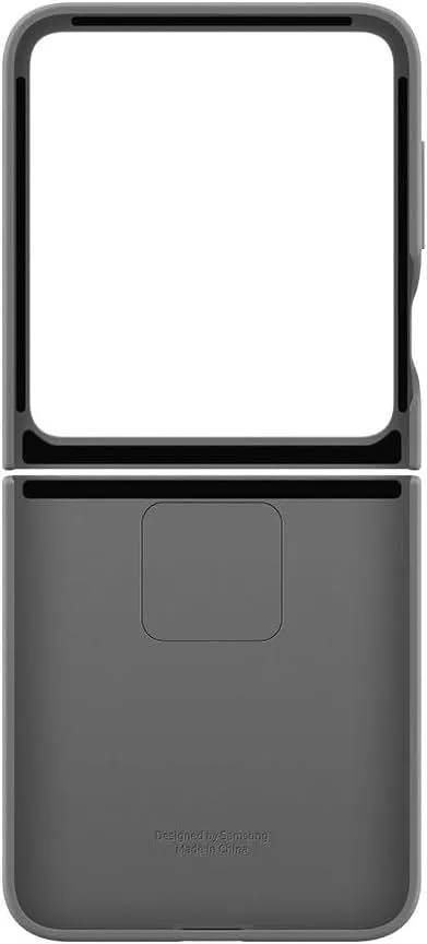 Samsung Galaxy Z Flip 6 Silicone Case with Ring Grey - EF-PF741TJEGWW