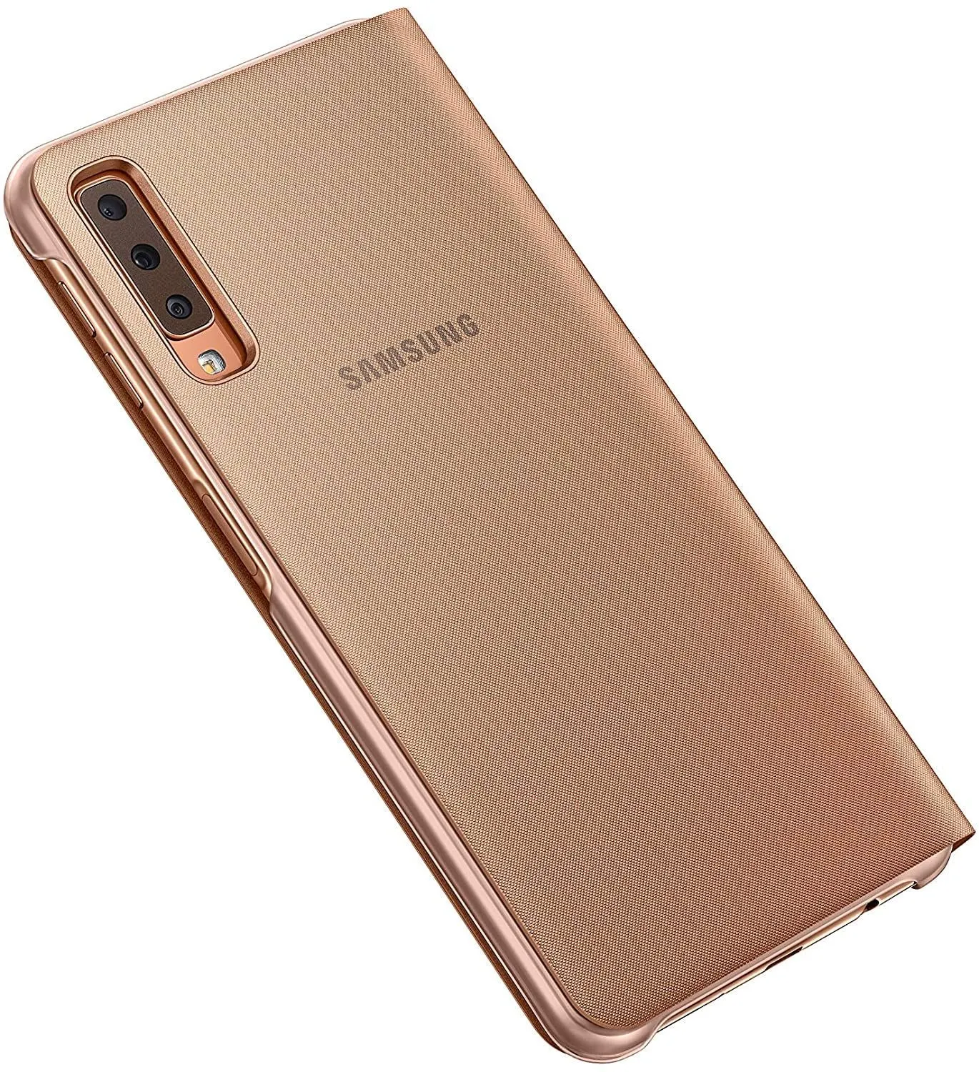 Samsung Original Folio Wallet Cover Case for Galaxy A7 2018 - Gold