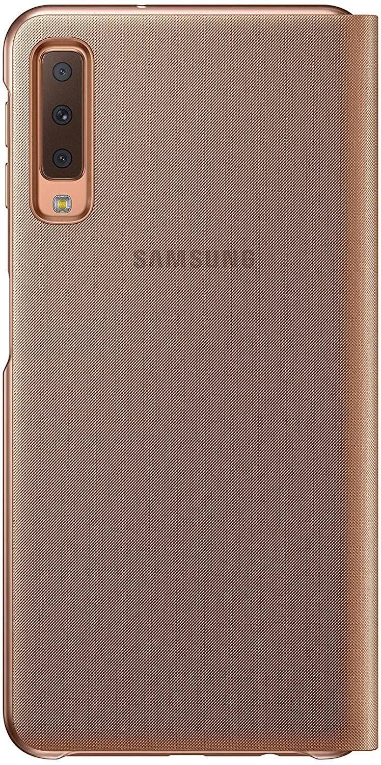 Samsung Original Folio Wallet Cover Case for Galaxy A7 2018 - Gold