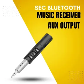 SEC Bluetooth Music Receiver Adapter and 3.5 mm Aux Output - For Android Phones