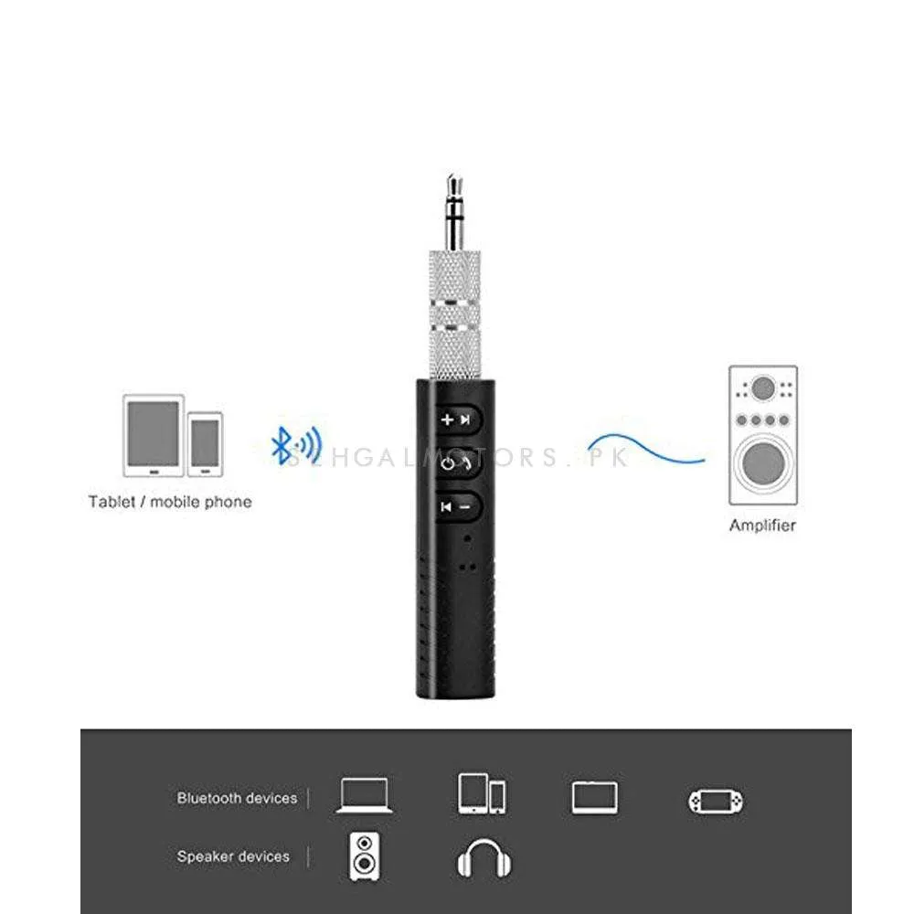 SEC Bluetooth Music Receiver Adapter and 3.5 mm Aux Output - For Android Phones