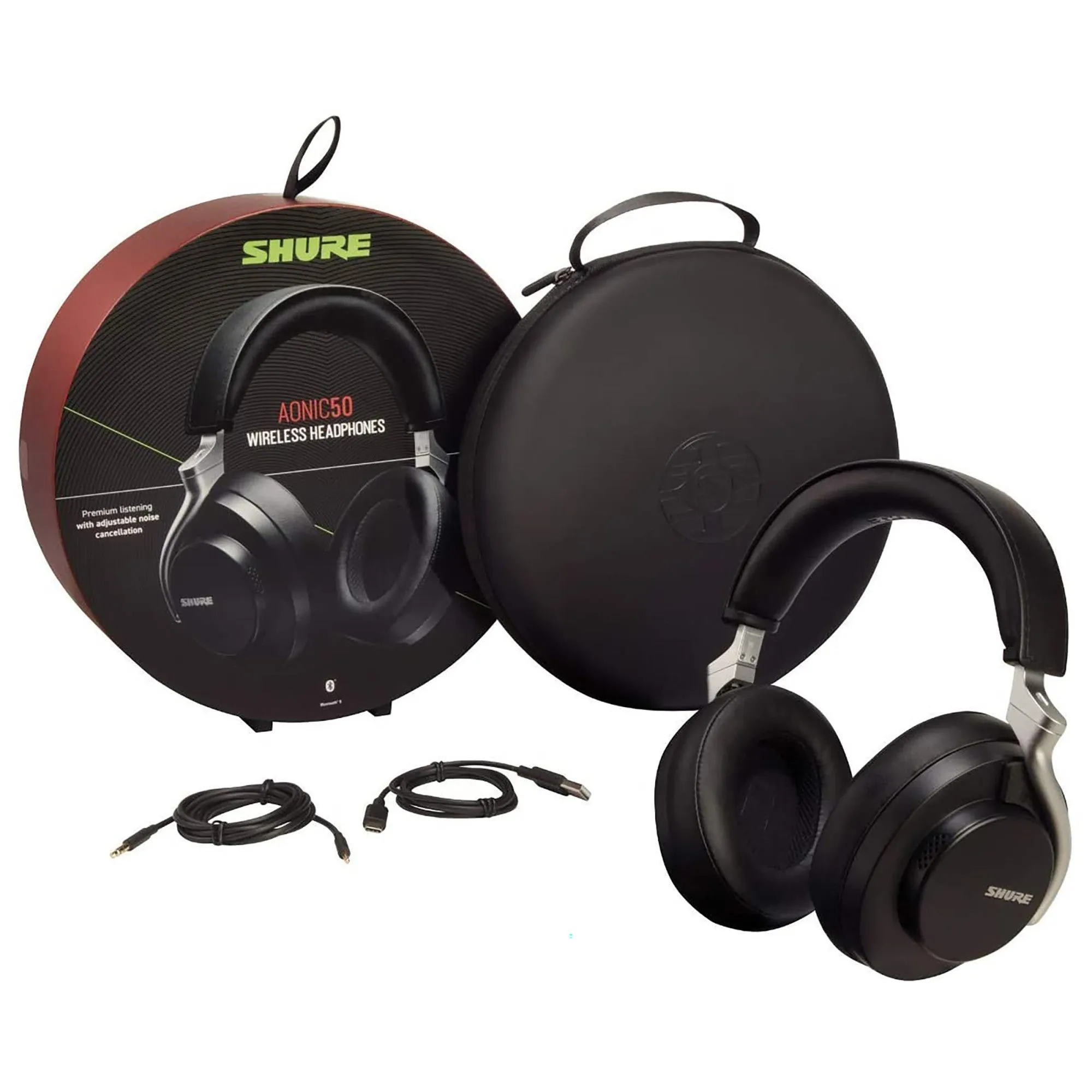 Shure AONIC 50 Premium Wireless Bluetooth Headphone (Black)