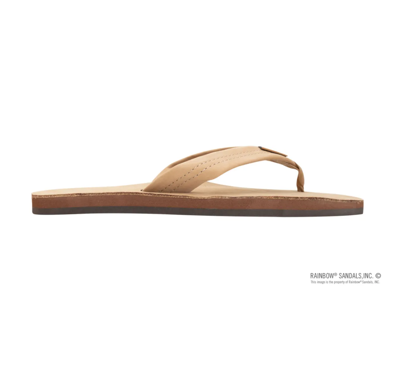 SIERRA BROWN - Rainbow Single Layer Premier Leather w/Arch Support 1” Strap