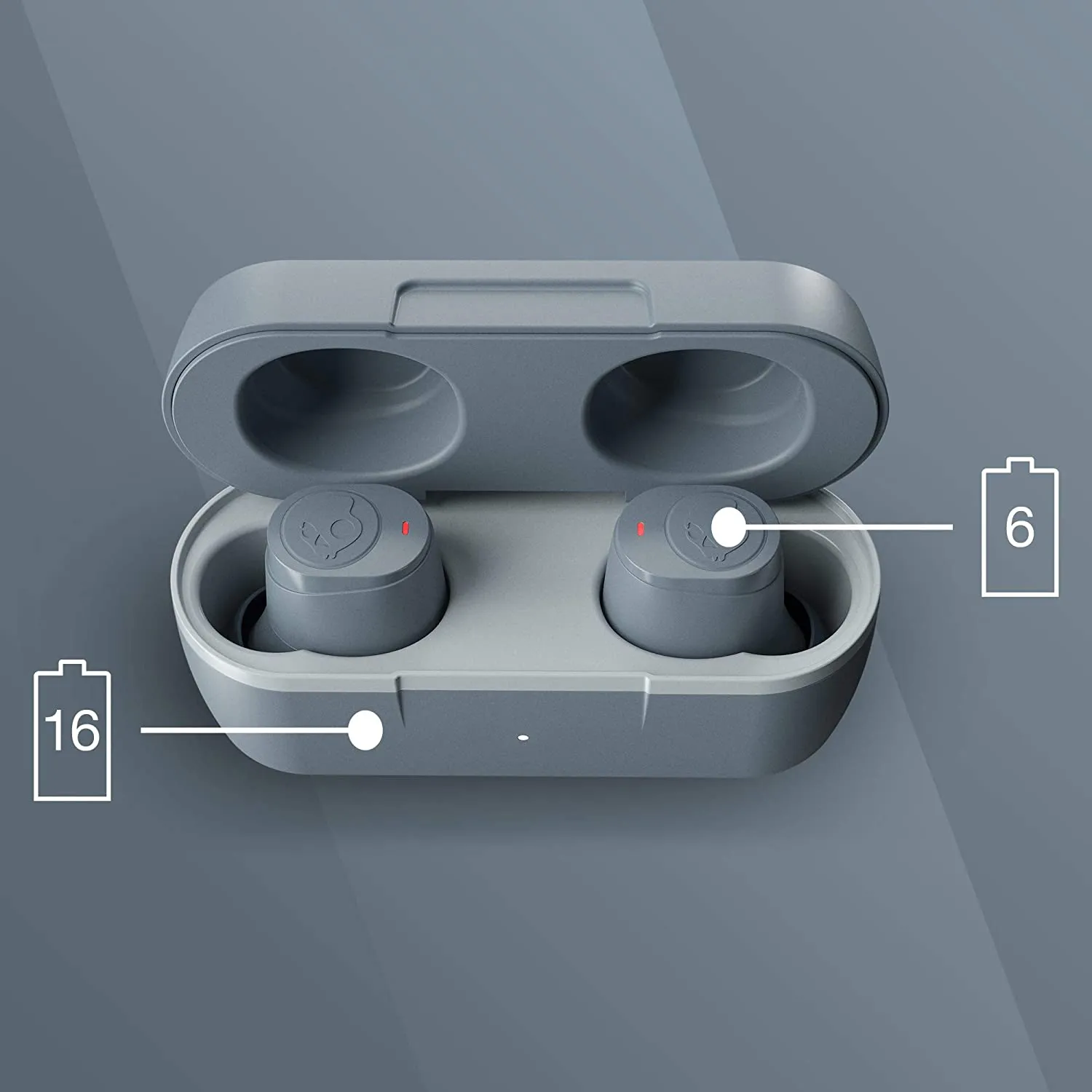 Skullcandy Jib™ True Wireless Earbuds, Charging Case, Ear Gels (S, M, L), Micro-USB Charging Cable, User Guide