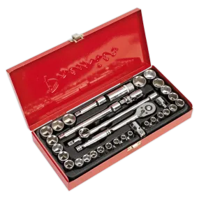 Socket Set 35pc 3/8"Sq Drive 6pt WallDrive¨ - Metric/Imperial