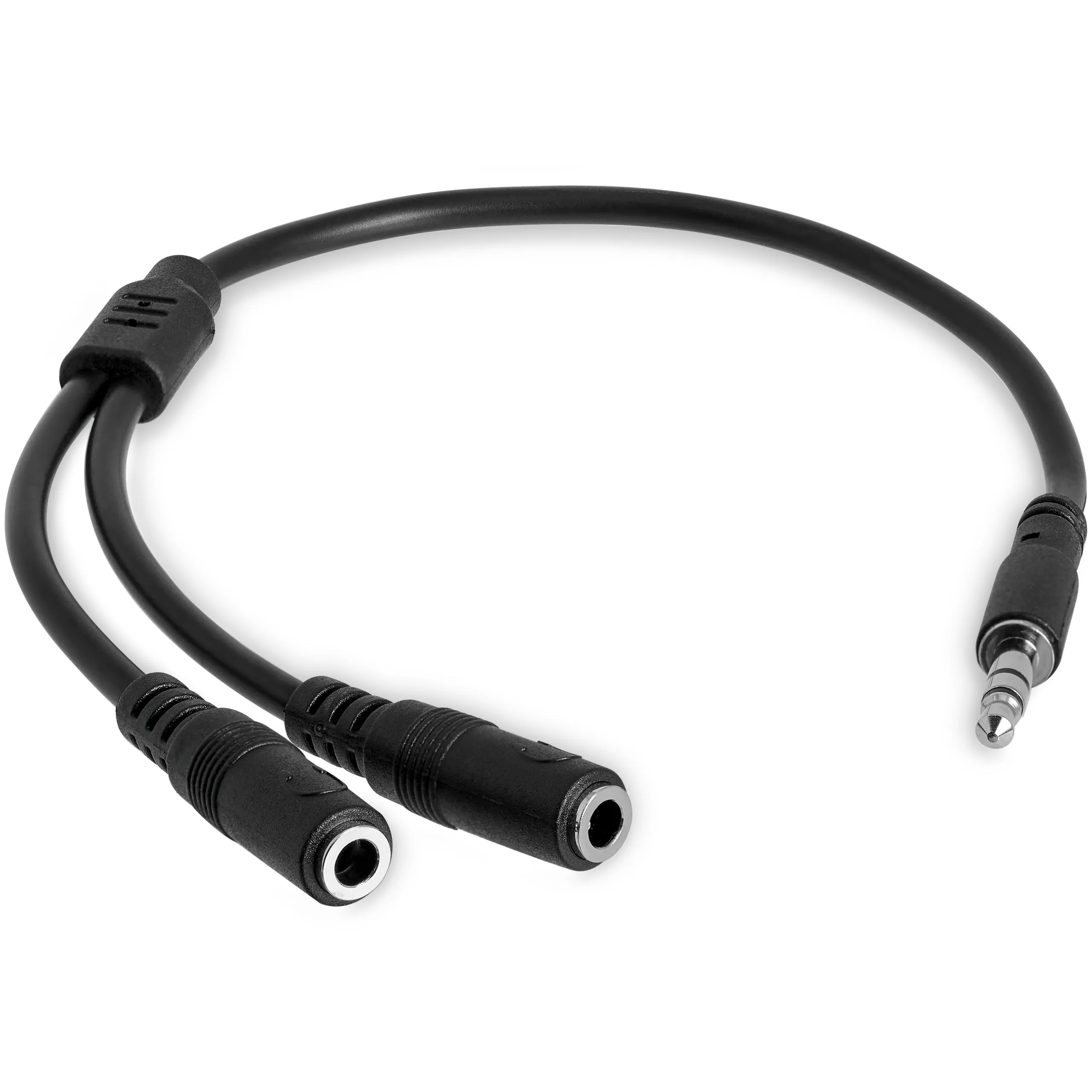 Startech.Com 3.5Mm Audio Extension Cable - Slim Audio Splitter Y Cable And Headphone Extender - Male To 2X Female Aux Ca