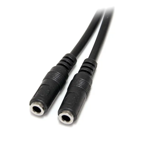 Startech.Com 3.5Mm Audio Extension Cable - Slim Audio Splitter Y Cable And Headphone Extender - Male To 2X Female Aux Ca