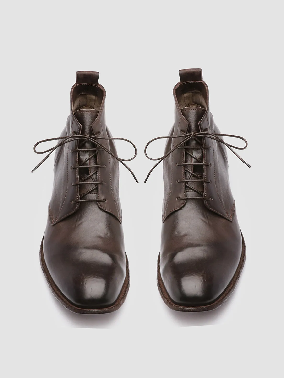 STEREO 004 - Brown Leather Ankle Boots