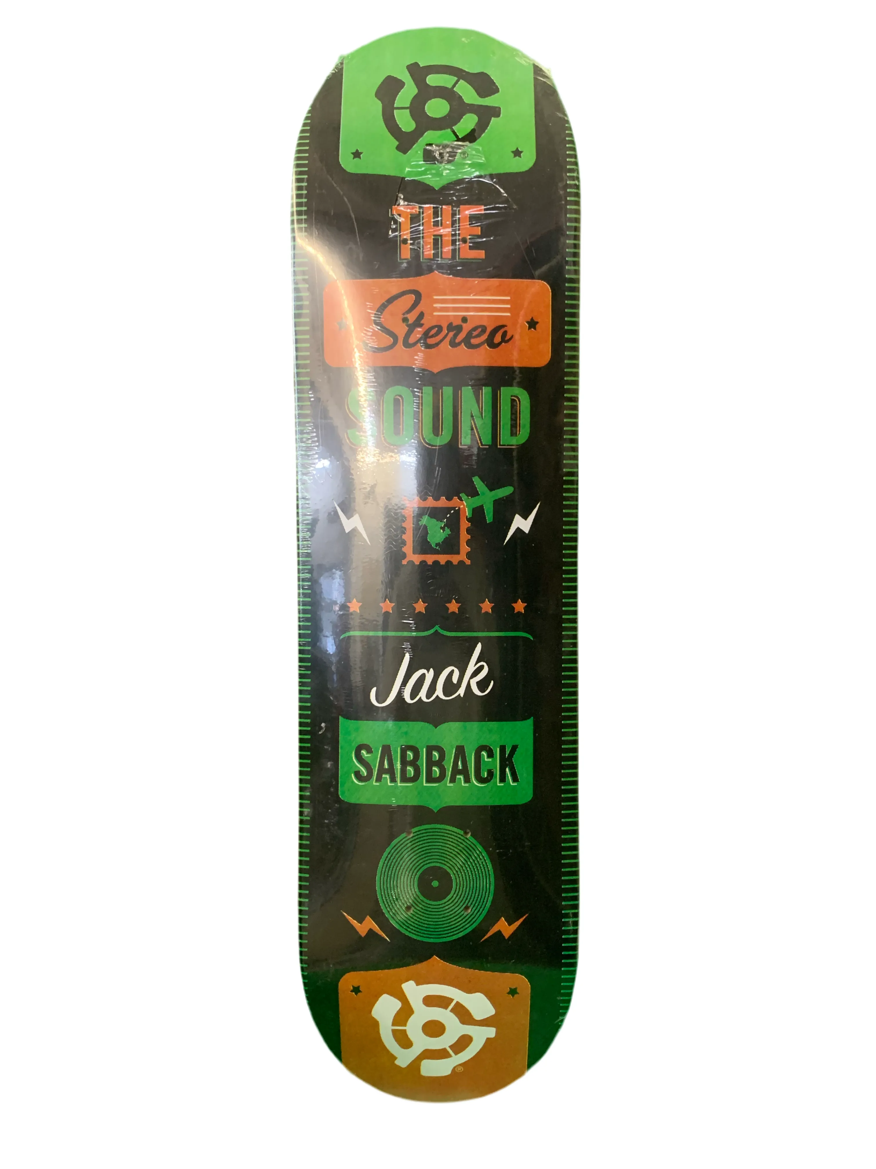 Stereo Jack Sabback The Sound Black 8" Classic Skateboard Deck