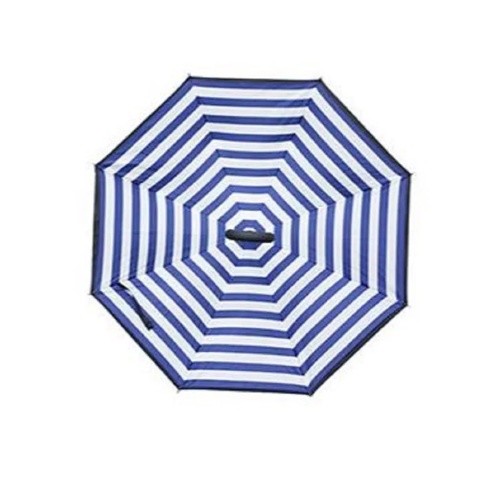 Topsy Turvy Inverted Umbrella Navy Stripes