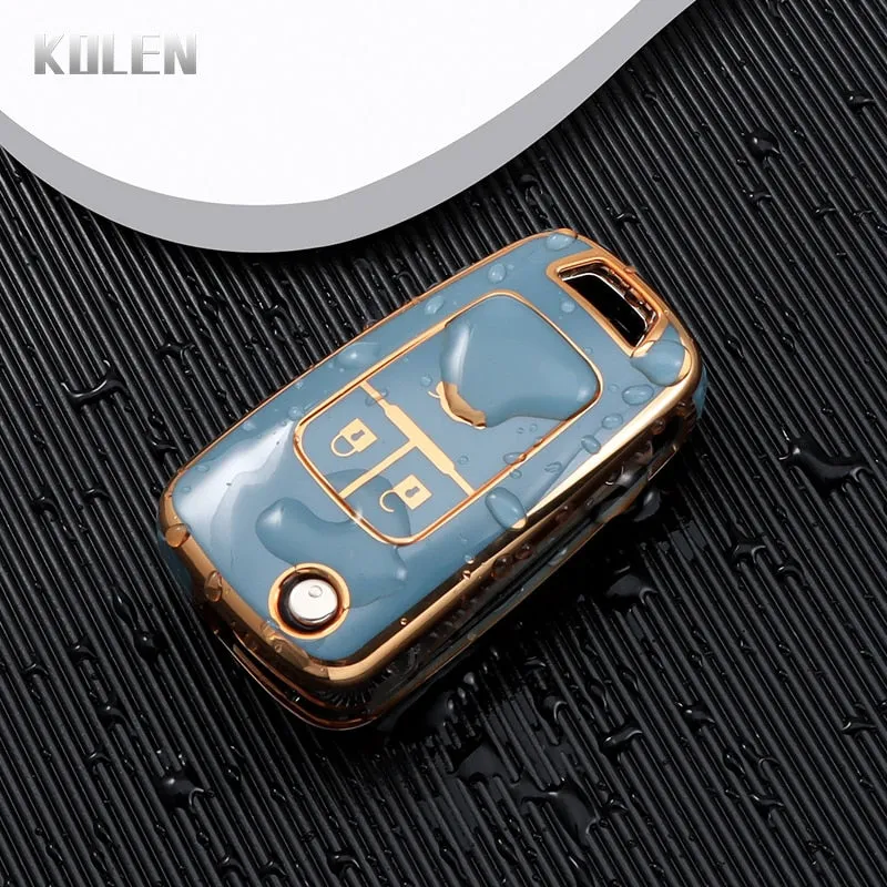 TPU Car Flip Key Case Cover Shell For Chevrolet Cruze Aveo Trax Sail Malibu Captiva Opel Vauxhall Astra J Corsa Insignia Mokka