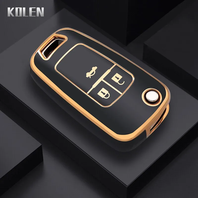 TPU Car Flip Key Case Cover Shell For Chevrolet Cruze Aveo Trax Sail Malibu Captiva Opel Vauxhall Astra J Corsa Insignia Mokka