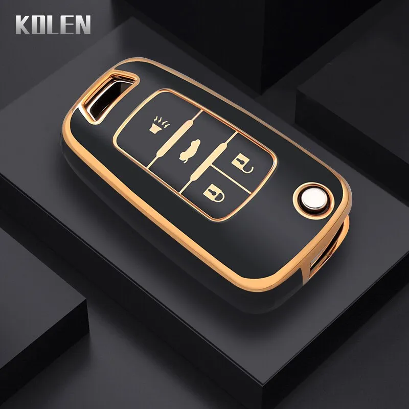 TPU Car Flip Key Case Cover Shell For Chevrolet Cruze Aveo Trax Sail Malibu Captiva Opel Vauxhall Astra J Corsa Insignia Mokka