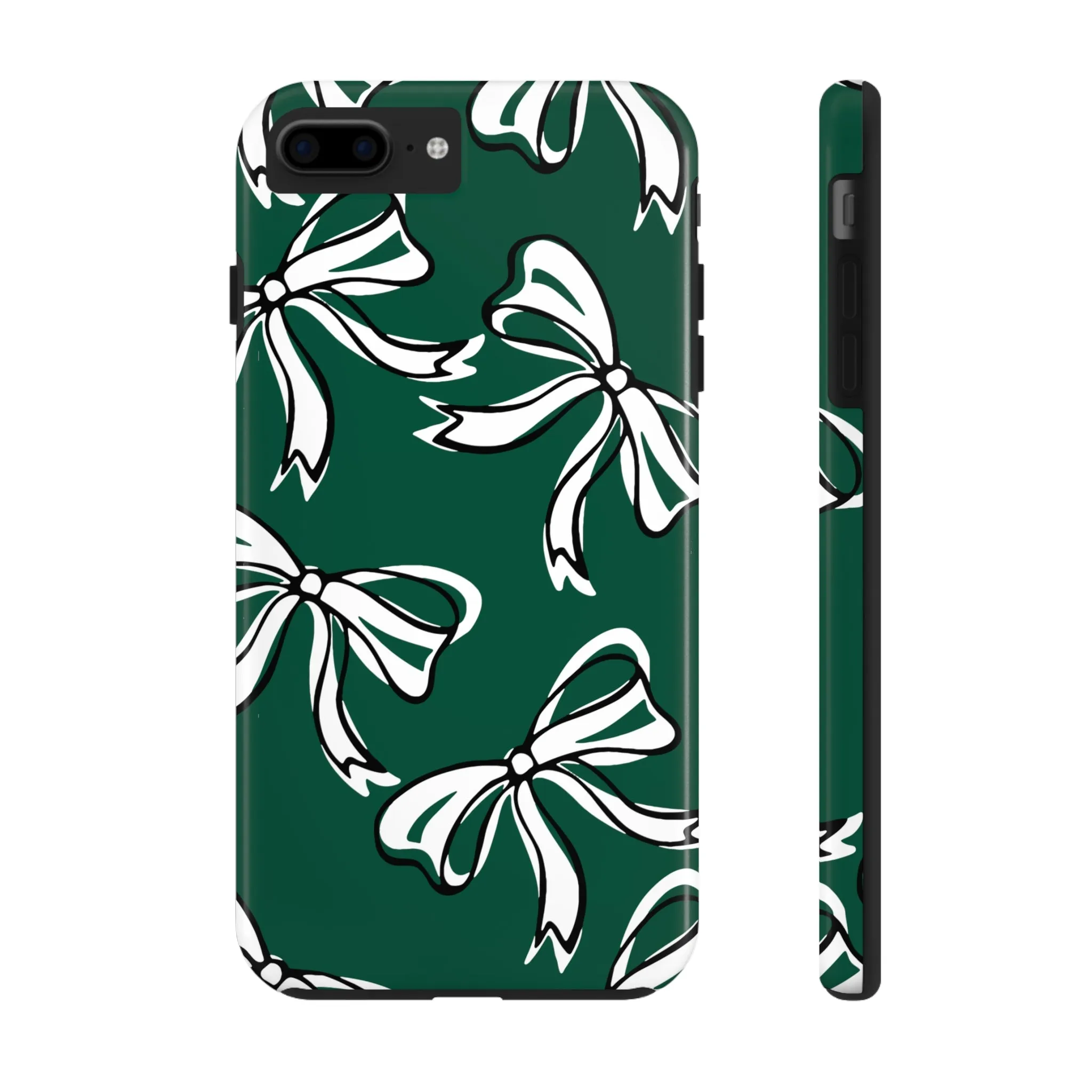 Trendy Bow Phone Case, Bed Party Bow Iphone case, Bow Phone Case, - Michigan State, Spartans, BING, green and white