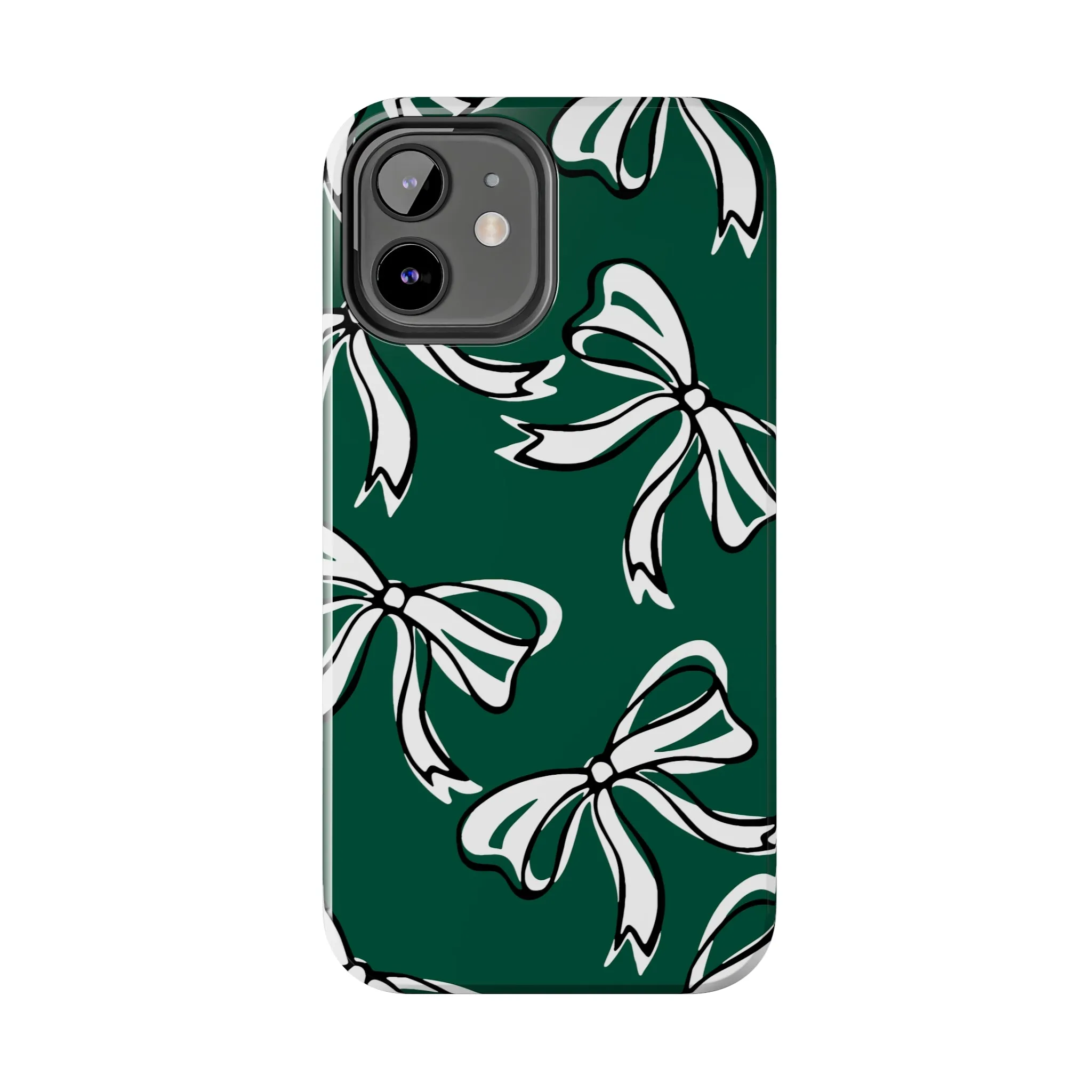 Trendy Bow Phone Case, Bed Party Bow Iphone case, Bow Phone Case, - Michigan State, Spartans, BING, green and white