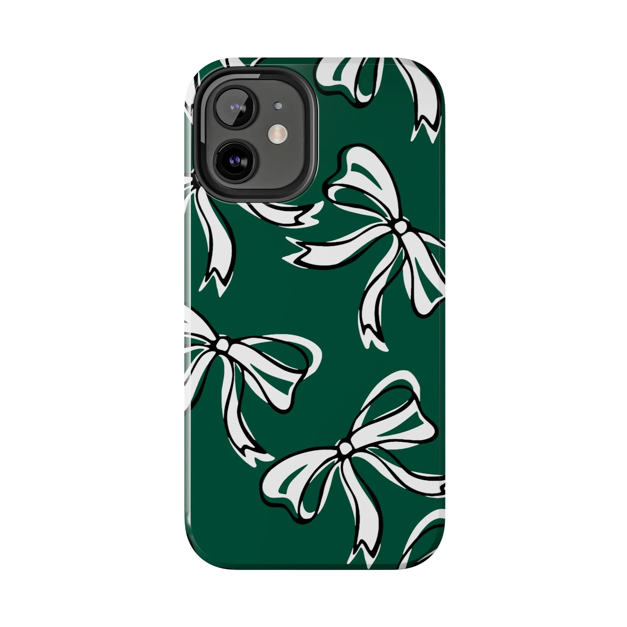 Trendy Bow Phone Case, Bed Party Bow Iphone case, Bow Phone Case, - Michigan State, Spartans, BING, green and white