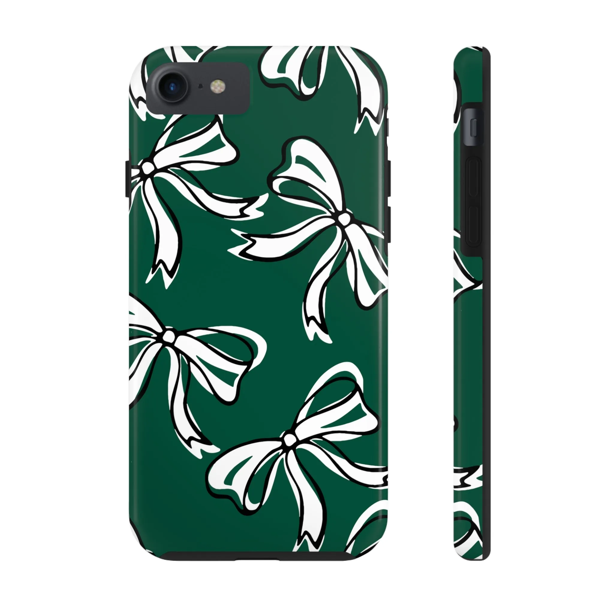 Trendy Bow Phone Case, Bed Party Bow Iphone case, Bow Phone Case, - Michigan State, Spartans, BING, green and white