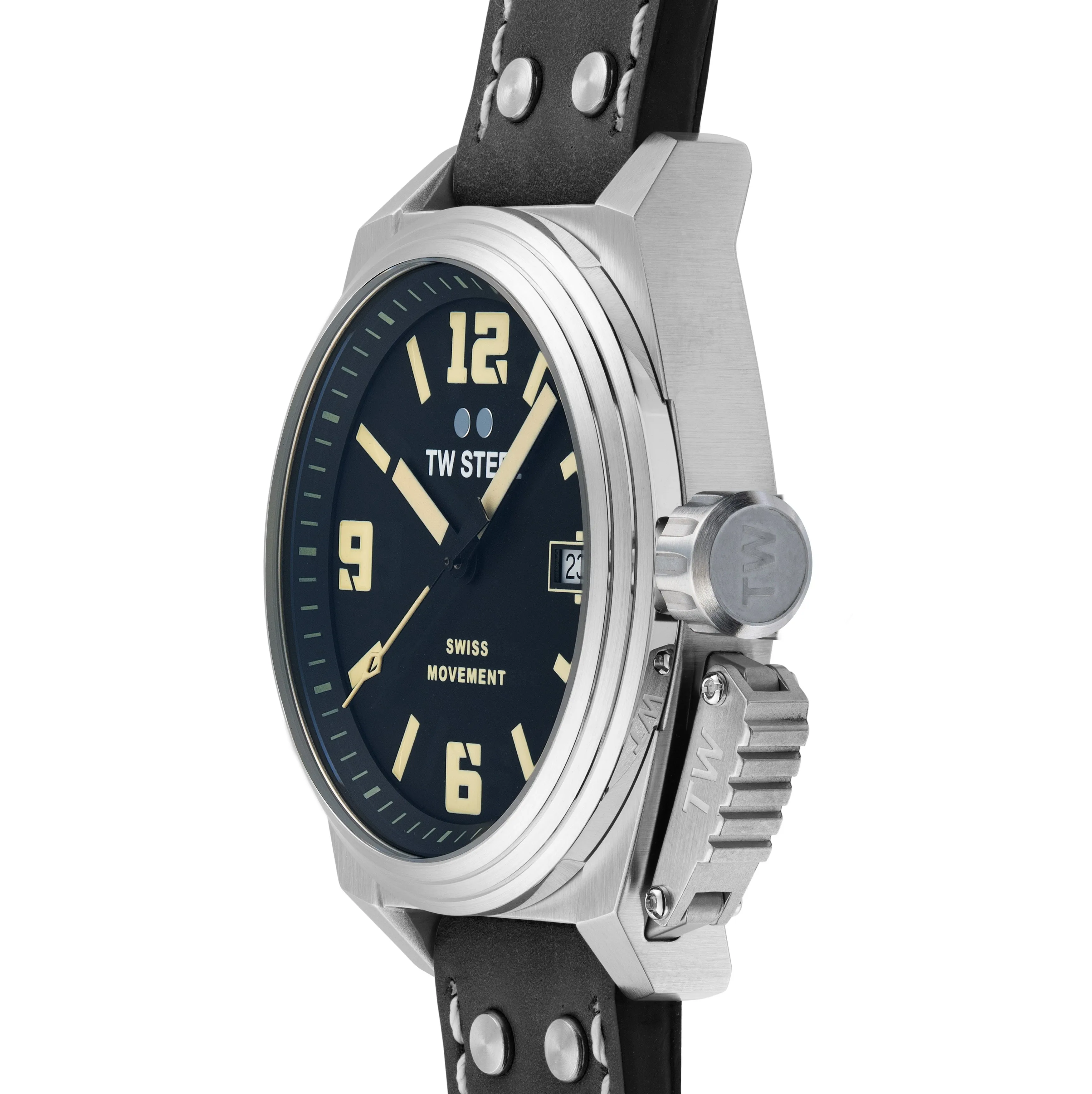 TW Steel Watch Men's Swiss Canteen Black TW1101