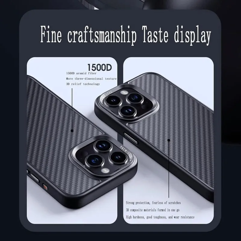 Ultra Thin Carbon Fiber Anti-Fingerprint Phone Case For iPhone