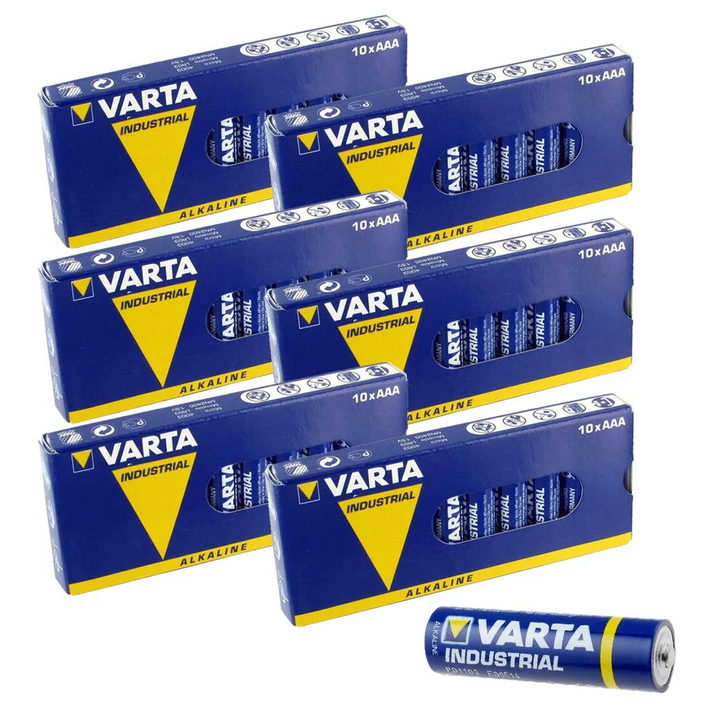 Varta AAA Industrial Alkaline Batteries LR03, 4003 Long Expiry - All Packs