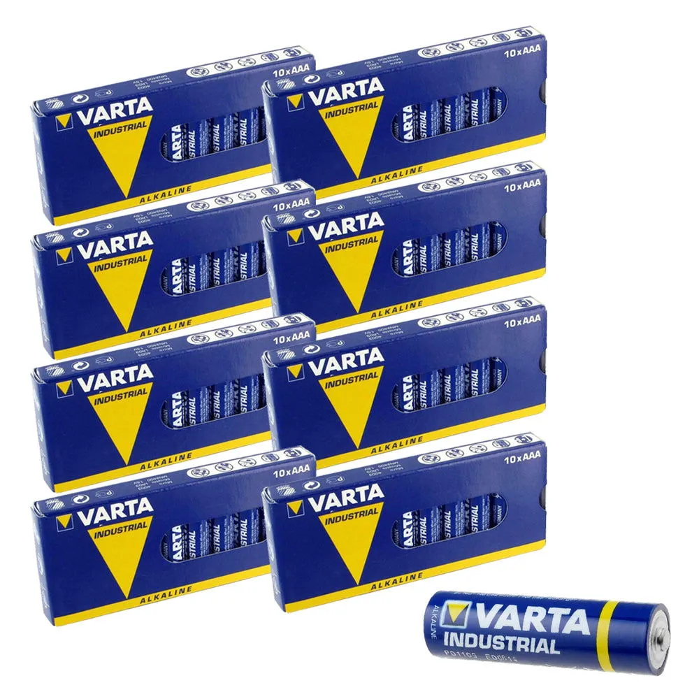 Varta AAA Industrial Alkaline Batteries LR03, 4003 Long Expiry - All Packs