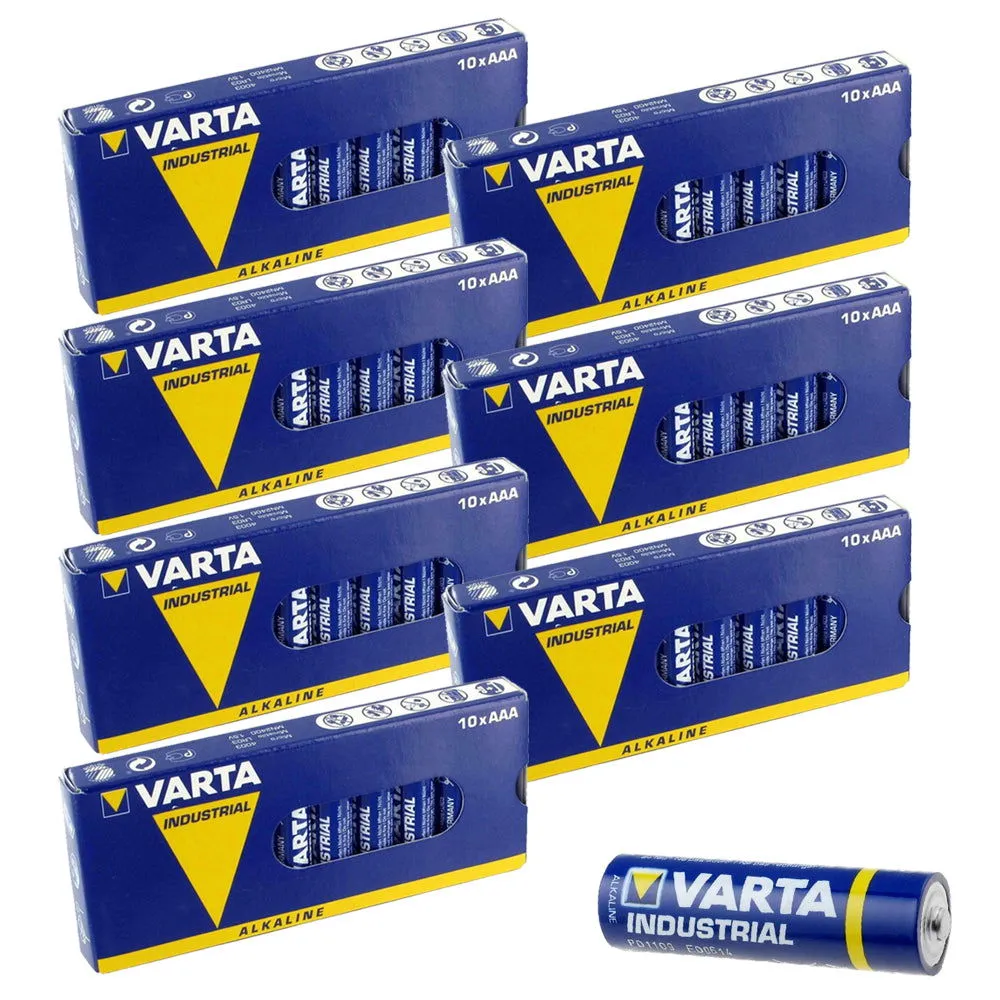 Varta AAA Industrial Alkaline Batteries LR03, 4003 Long Expiry - All Packs